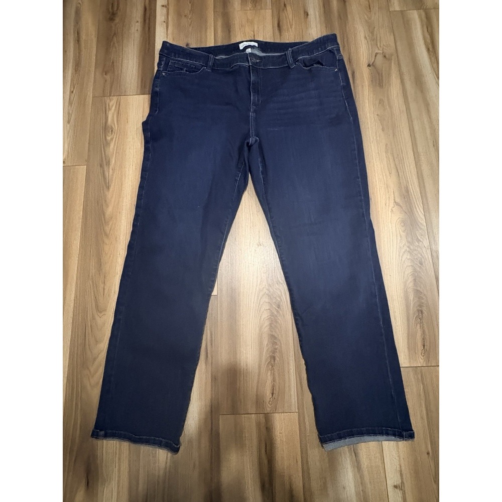 Lane Bryant Mid-Rise Straight Leg Denim Jeans Women's 20 Flex Waist Stretch